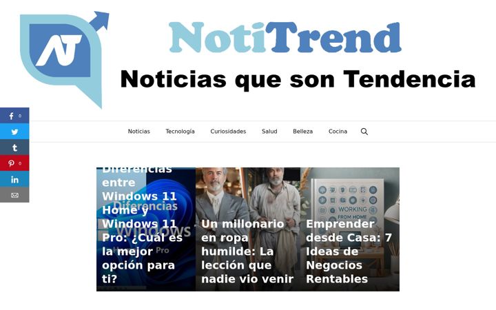 Screenshot of notitrend.com