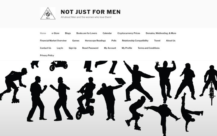 Snímek obrazovky notjustformen.com