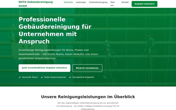 Captura de ecrã de noto-reinigung.com