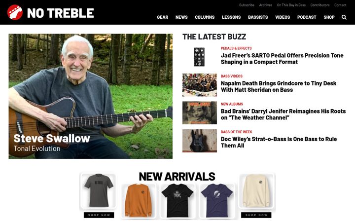 Screenshot of notreble.com