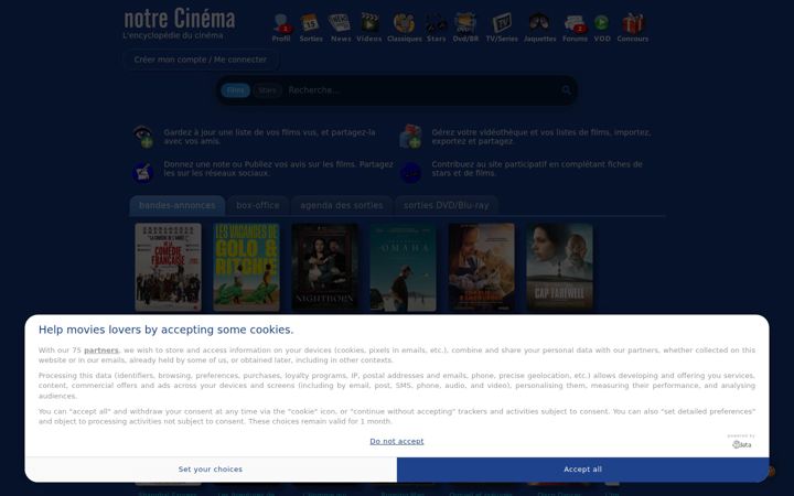 Screenshot of notrecinema.com