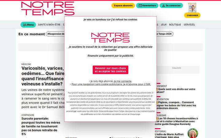 Posnetek zaslona notretemps.com