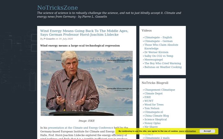 Screenshot του notrickszone.com