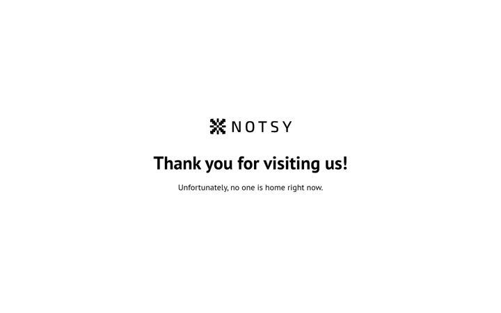 Screenshot of notsy.io
