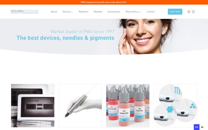 Posnetek zaslona nouveaucontour.com