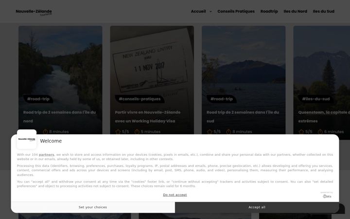 Posnetek zaslona nouvelle-zelande-tourisme.fr