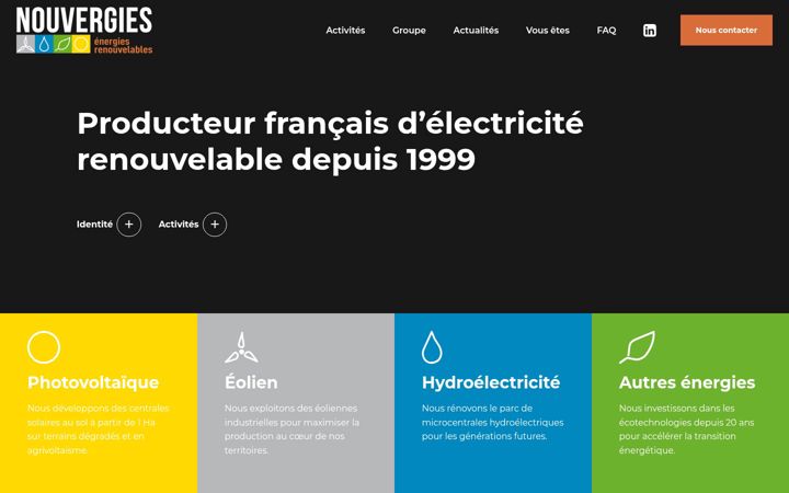Screenshot of nouvergies.com