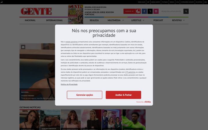 Screenshot of novagente.pt
