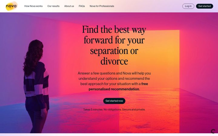 Screenshot of novalaw.co.uk