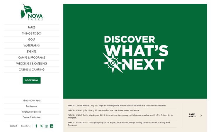 Screenshot of novaparks.com