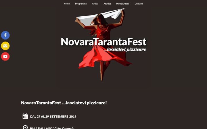 Екранна снимка на novaratarantafest.it