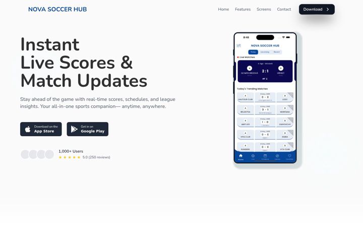 Screenshot of novascoccer.net