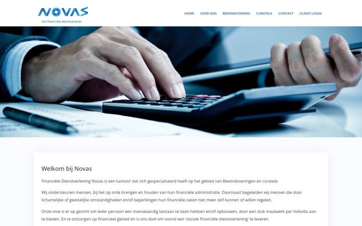 Captura de ecrã de novasfinancien.nl
