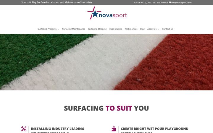Kuvakaappaus sivustosta novasport.co.uk