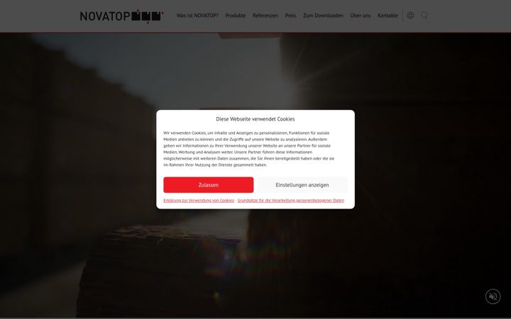 Screenshot ta' novatop-system.at