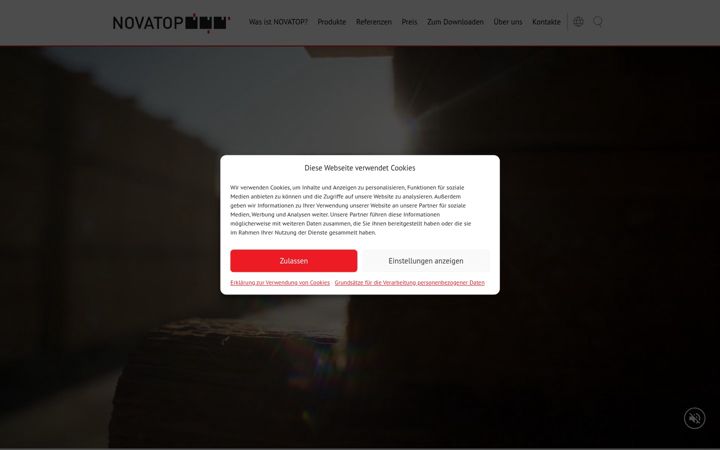 Snímek obrazovky novatop-system.de