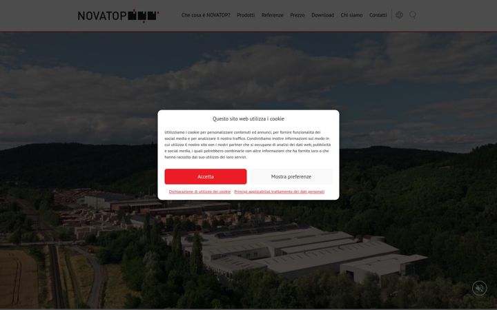 Екранна снимка на novatop-system.it
