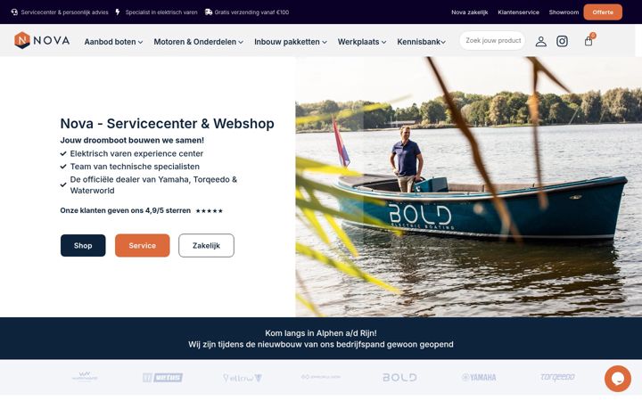 Screenshot of novawatersport.nl