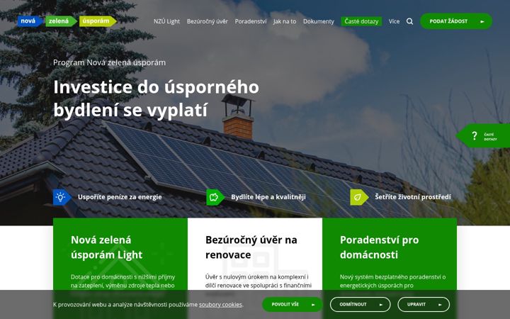 Screenshot του novazelenausporam.cz