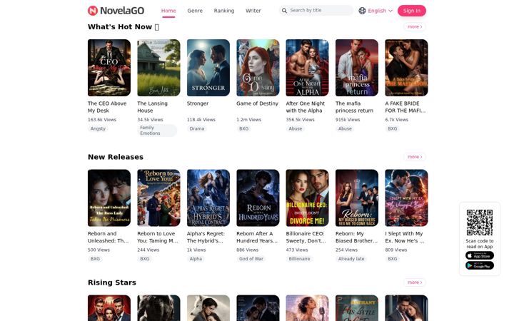 Screenshot of novelago.app