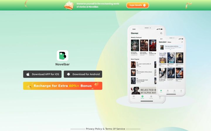 Screenshot of novelbars.com