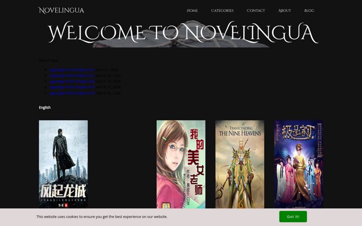 Screenshot of novelingua.com