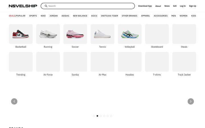 Screenshot of novelship.com