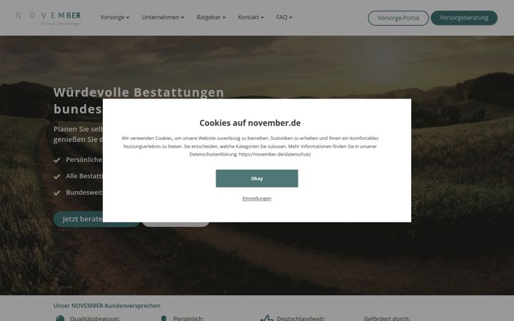 Screenshot of november.de