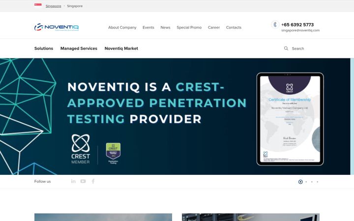 Screenshot of noventiq.sg