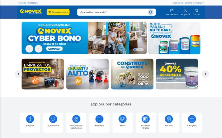 Screenshot of novex.com.gt