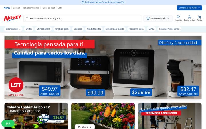 Screenshot of novey.com.pa