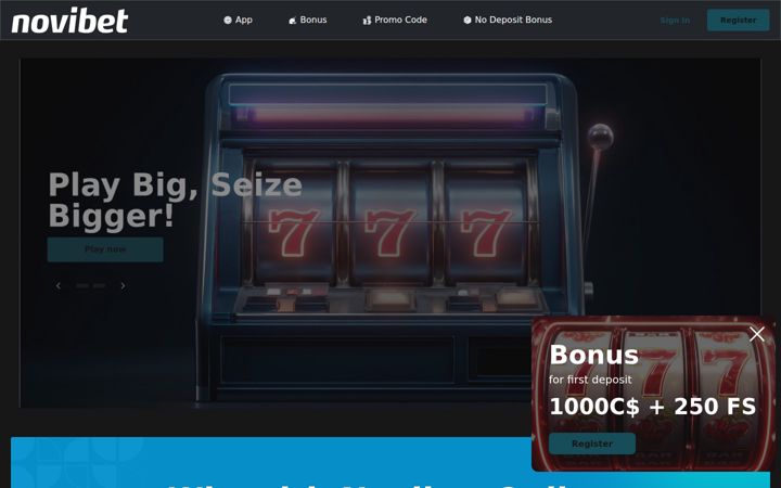 Screenshot of novibet-ca.com
