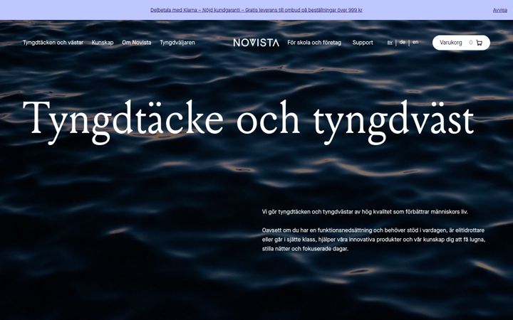 Skærmbillede af novista.se