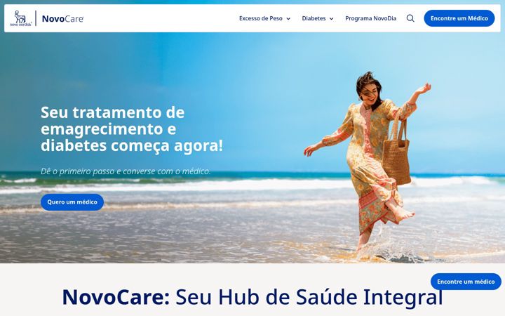 Screenshot of novocare.com.br