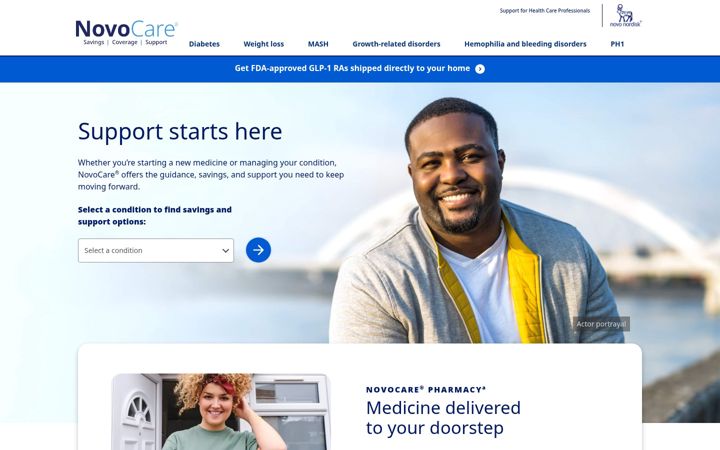 Screenshot of novocare.com