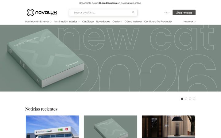 Screenshot of novoluxlighting.com