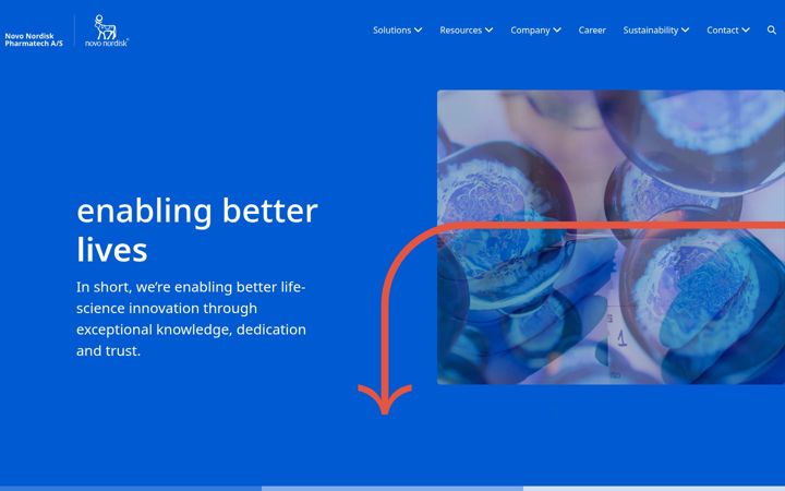Captură de ecran a novonordiskpharmatech.com
