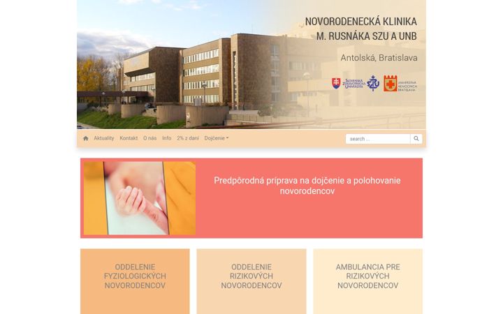 Screenshot di novorodencipetrzalka.sk