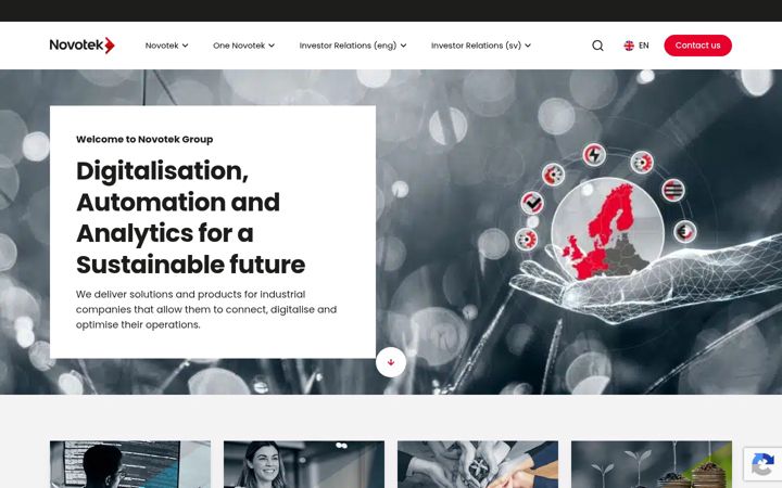 Screenshot of novotek.com