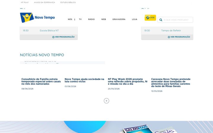Skjámynd af novotempo.com