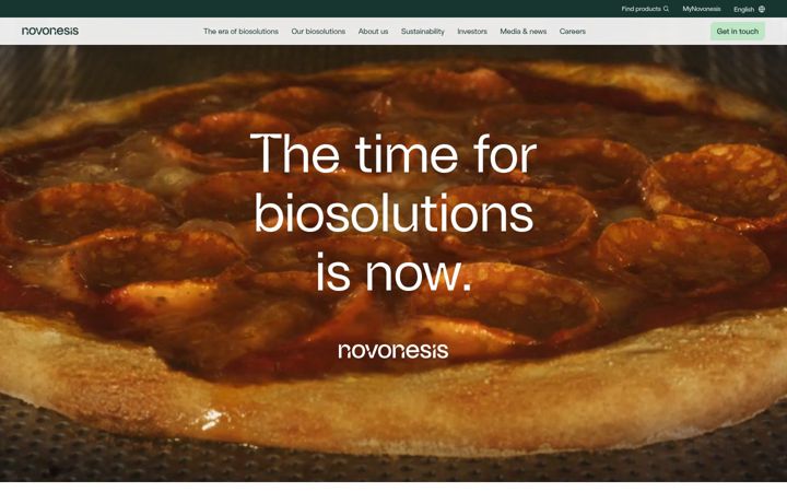 Screenshot of novozymes.com