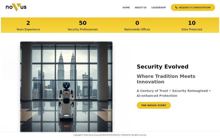 Screenshot of novusgroup.my