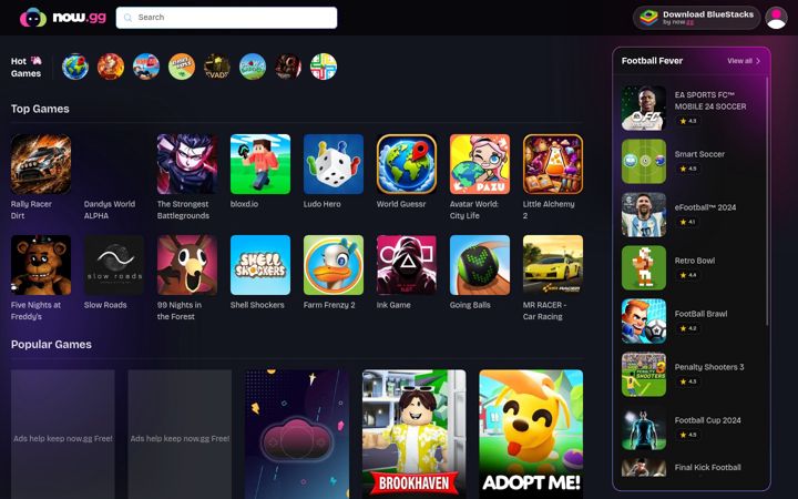 Screenshot di now.gg