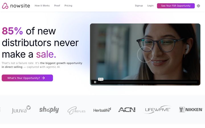Screenshot of now.site