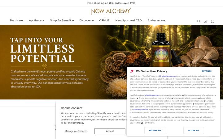 Screenshot of nowalchemy.com