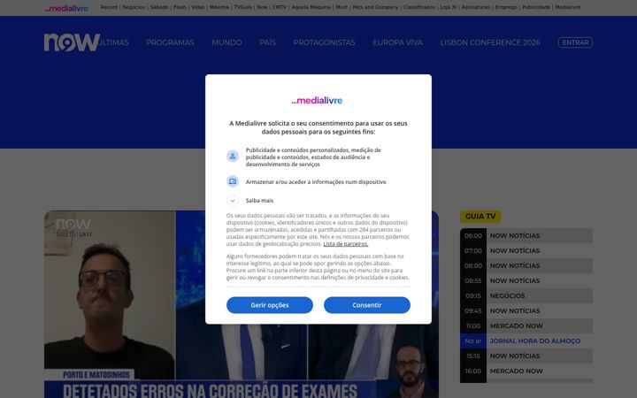 Screenshot of nowcanal.pt