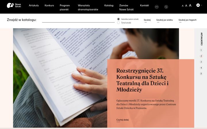 Screenshot of nowesztuki.pl