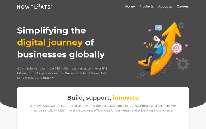 Screenshot of nowfloats.com