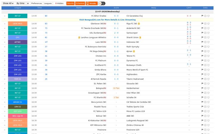 Screenshot of nowgoal.plus