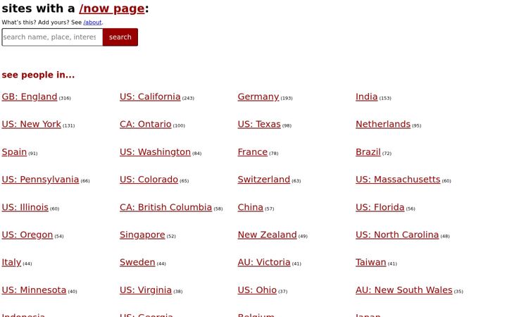 Screenshot of nownownow.com